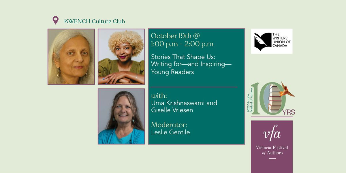 Stories That Shape Us: Writing for—and Inspiring—Young Readers, 19 October | Event in Victoria | AllEvents