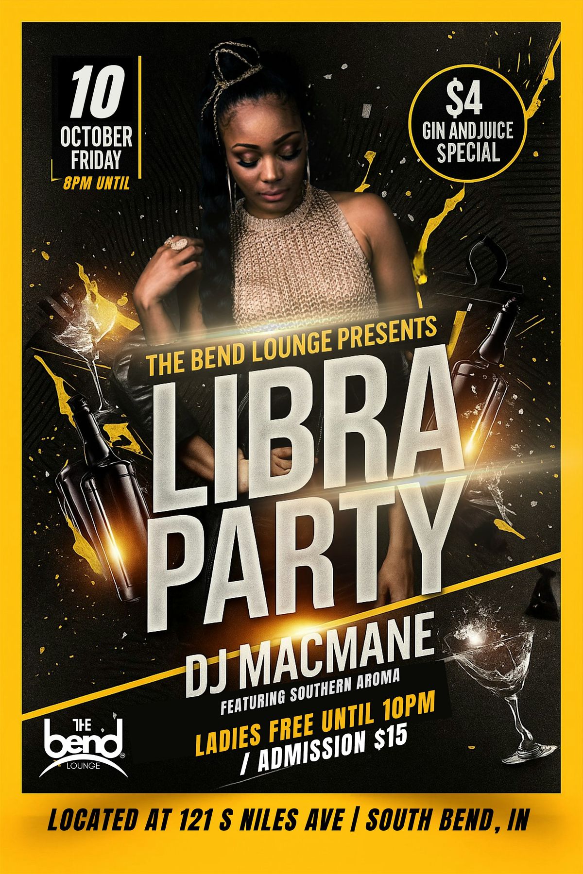 Libra Party at The Bend Lounge, 10 October | Event in South Bend | AllEvents