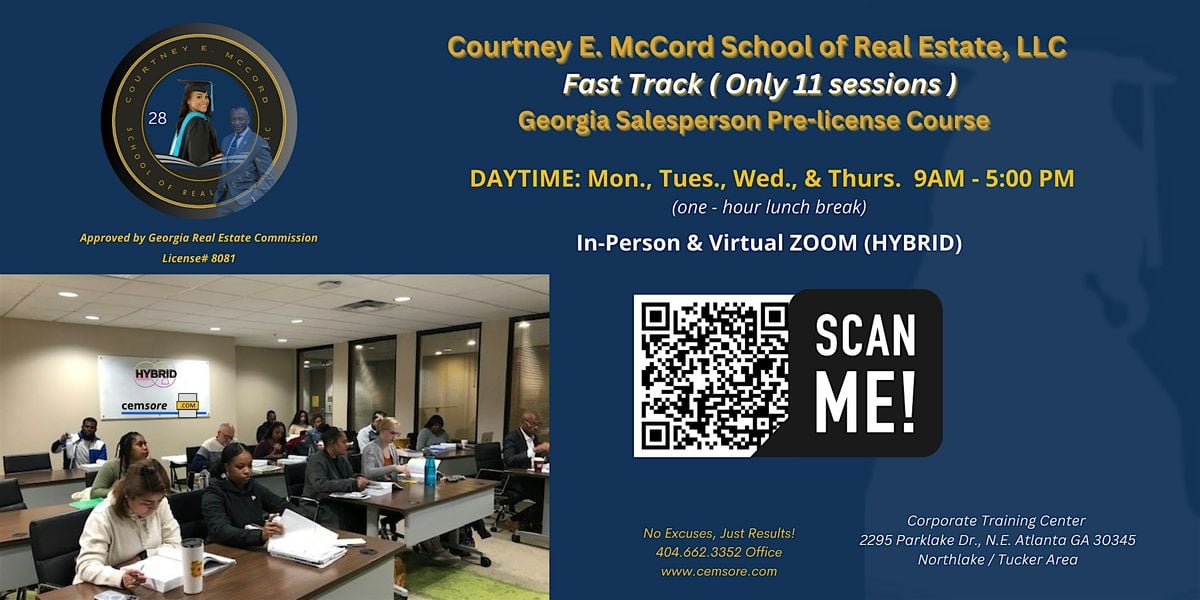 Real Estate "FAST TRACK" Course (Only 11 Sessions)  LIVE/In-Person & ZOOM !, 2 December | AllEvents