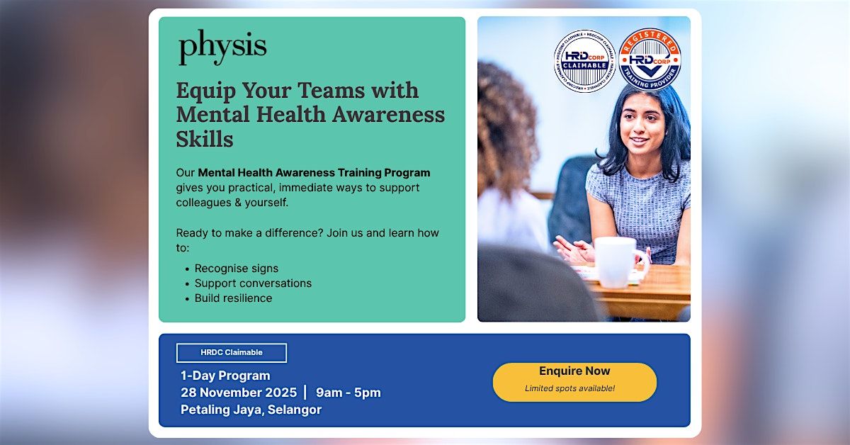 [HRDC Claimable] Mental Health Awareness & Skills in The Workplace | Event in Petaling Jaya | AllEvents