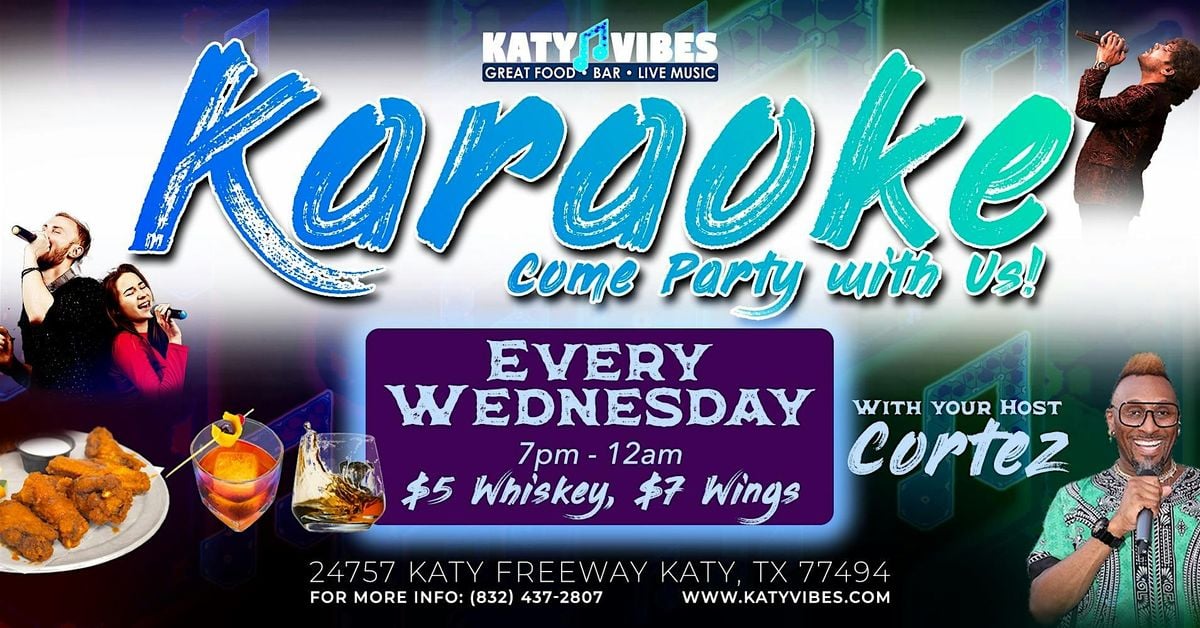 Wednesday Karaoke with Cortez at Katy Vibes!, 27 August | Event in Katy | AllEvents