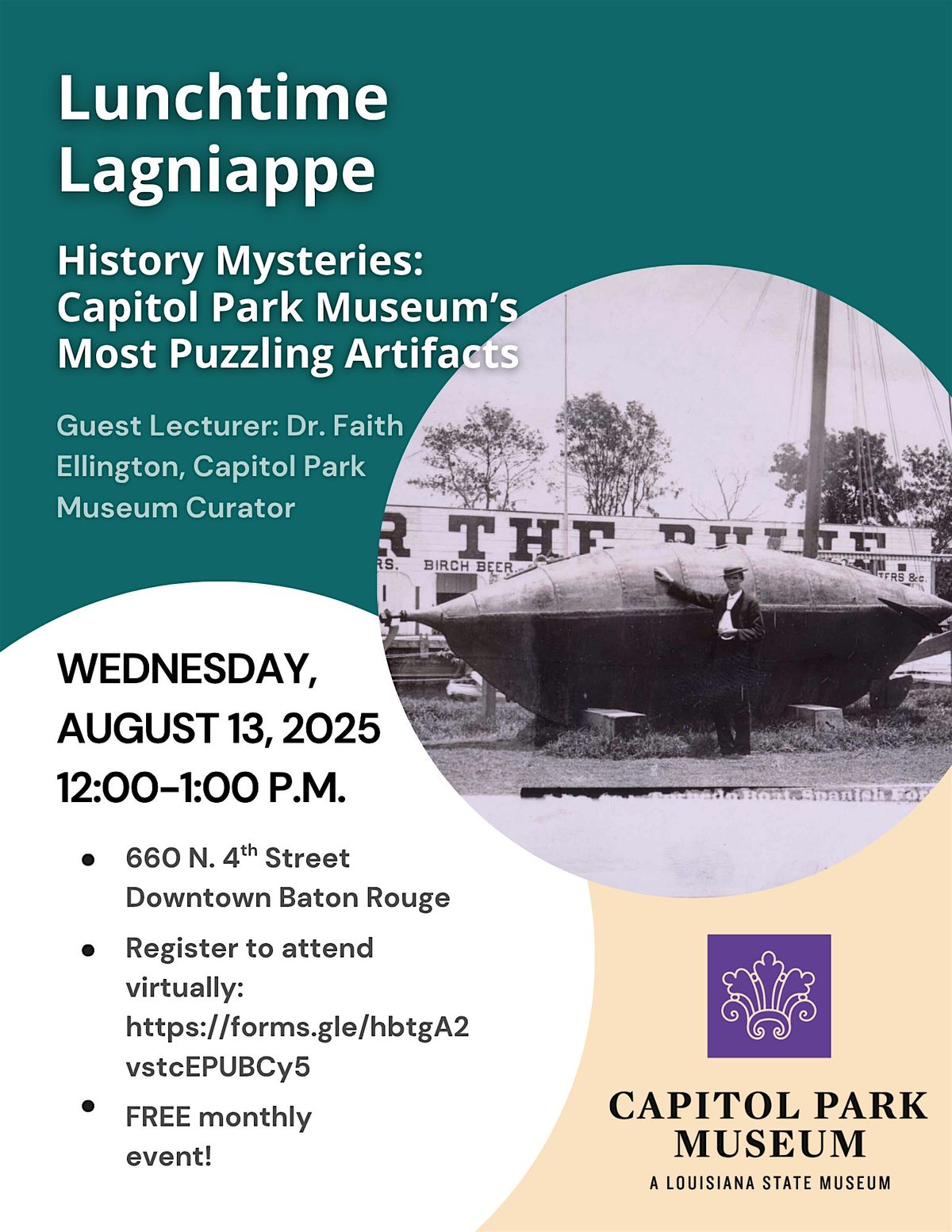 Lunchtime Lagniappe: History Mysteries, 13 August | Event in Baton Rouge | AllEvents