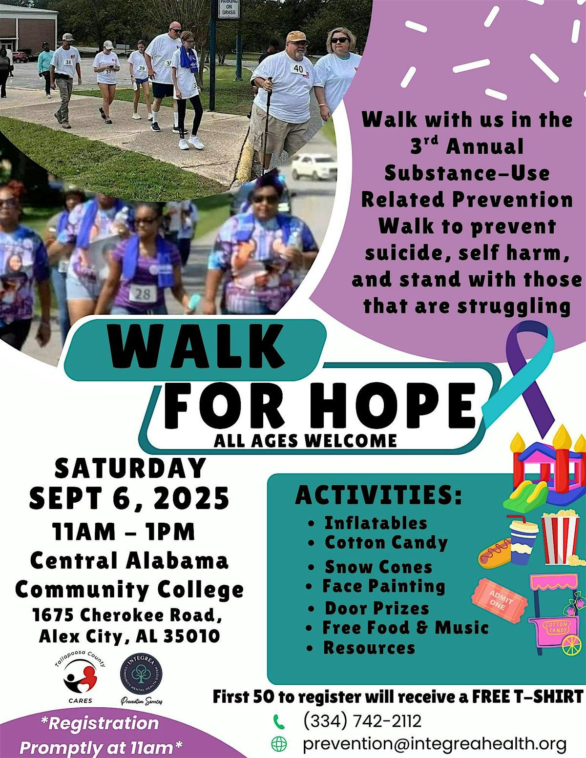 Walk for Hope – Suicide Prevention & Mental Health Awareness Event, 6 September | Event in Alexander City