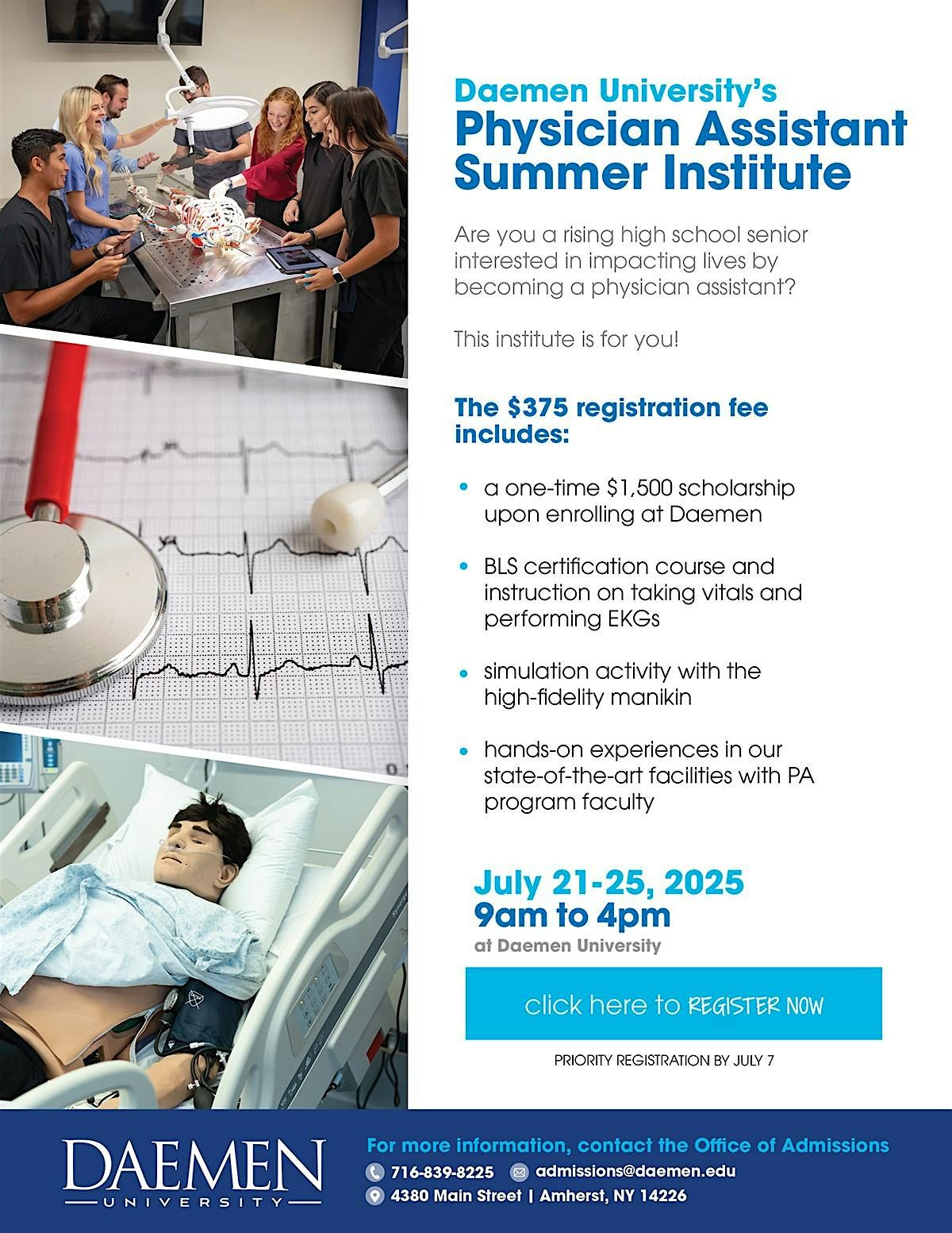 Daemen University Physician Assistant Summer Institute 2025, 21 July | Event in Amherst | AllEvents
