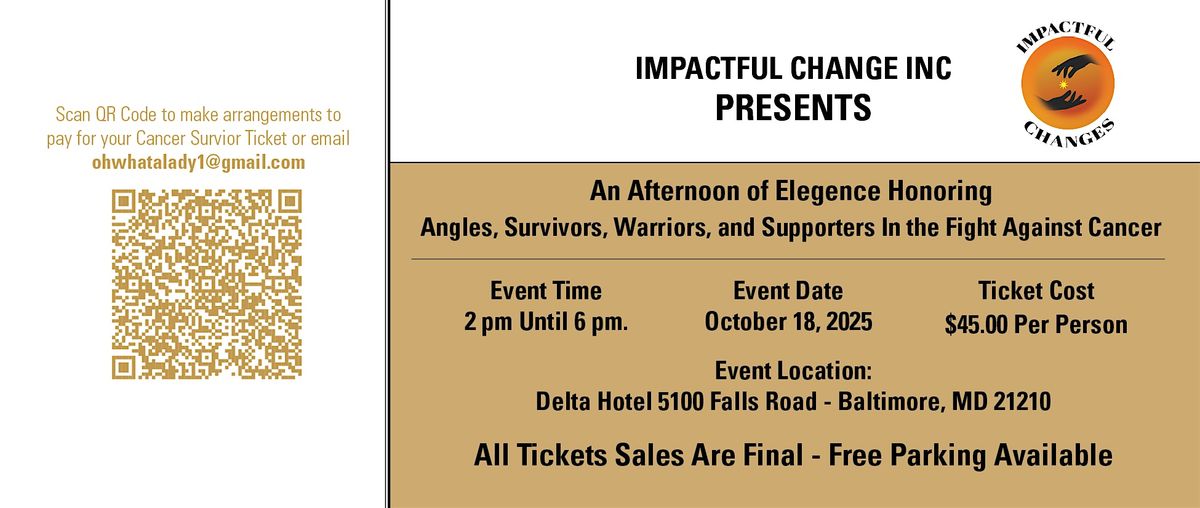 IMPACTFUL CHANGES INC. honors All in Fight Against Cancer, 18 October | Event in Baltimore | AllEvents