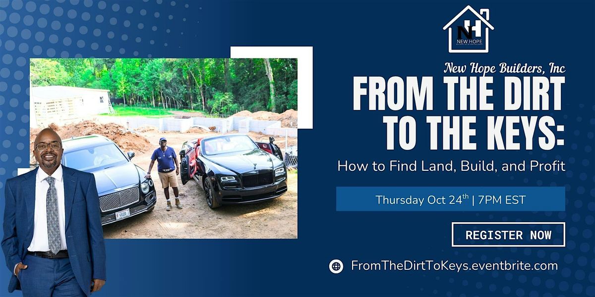 How to Find Land, Build, and Profit!, 24 October | Event in Atlanta | AllEvents