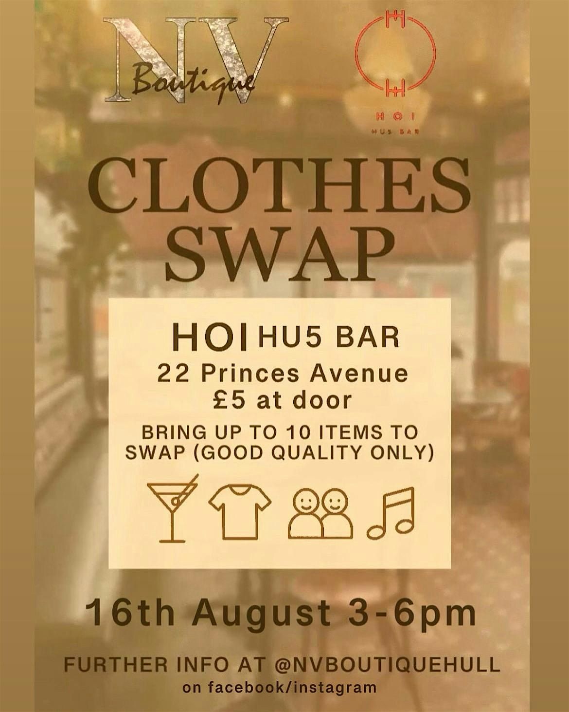 CLOTHES SWAP EVENT hulls biggest and best !, 16 August | Event in Kingston upon Hull | AllEvents