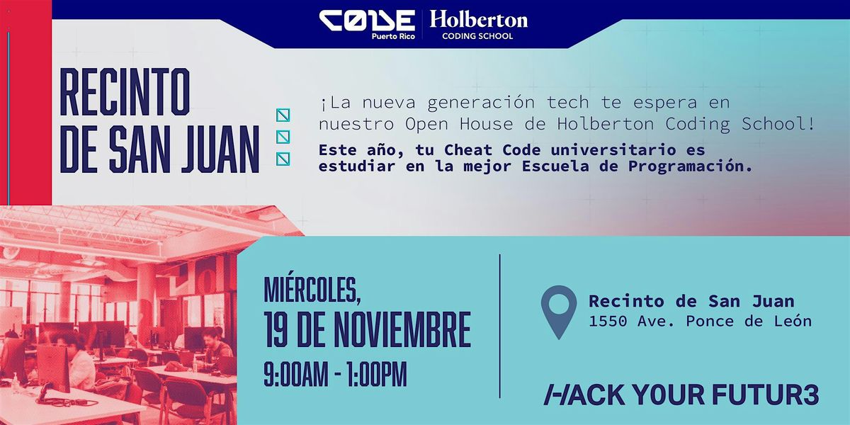 Holberton Coding School  Open House San Juan, 19 November | Event in San Juan | AllEvents