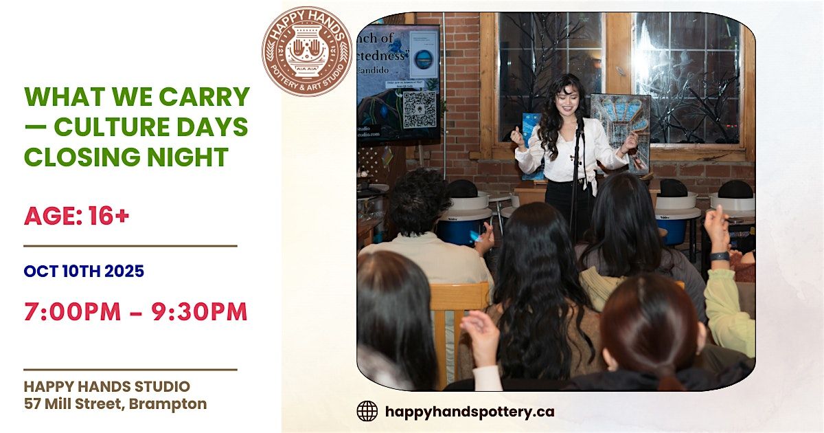 What We Carry - Open Mic & Art Showcase, 10 October | Event in Brampton | AllEvents