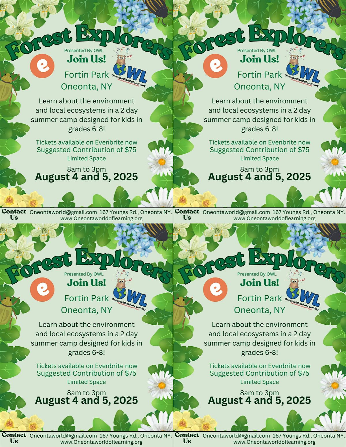 Forest Explorers, 4 August | Event in Oneonta | AllEvents