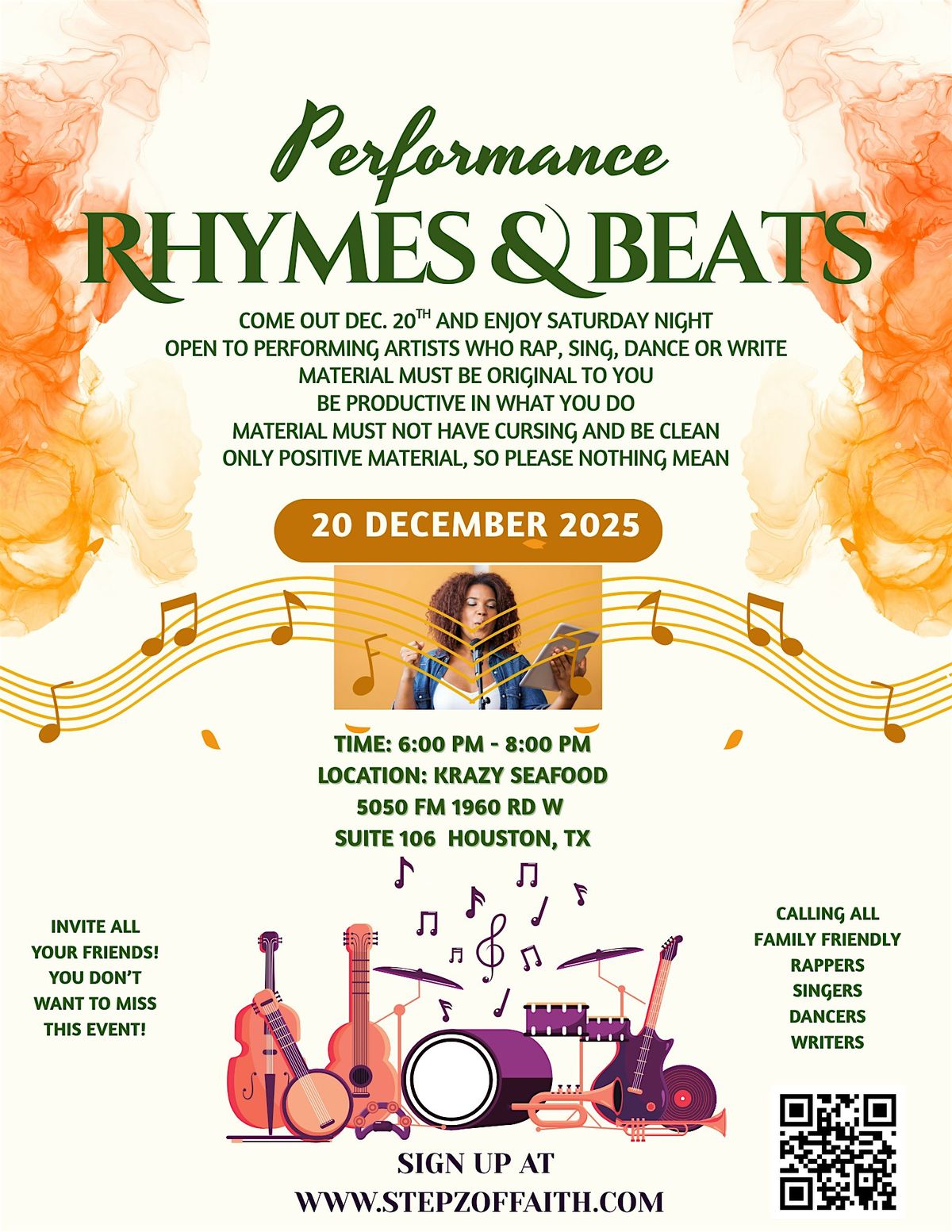 Performance Rhymes & Beats, 20 December | Event in Houston | AllEvents