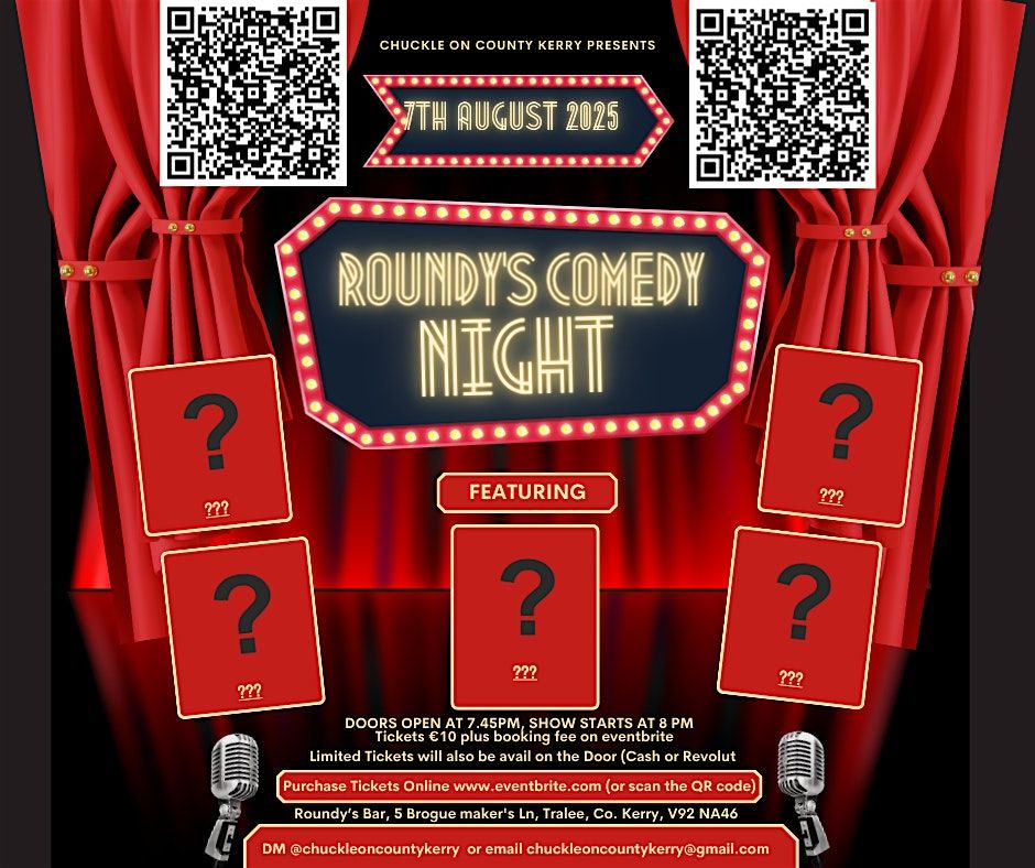 Roundy's Bar Comedy Gig 7th August 2025 | Event in Tralee | AllEvents