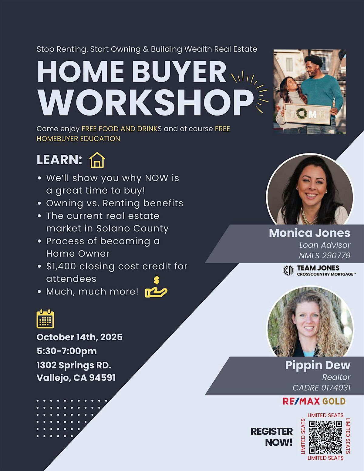 First Time Homebuyer Workshop, 14 October | Event in Vallejo | AllEvents