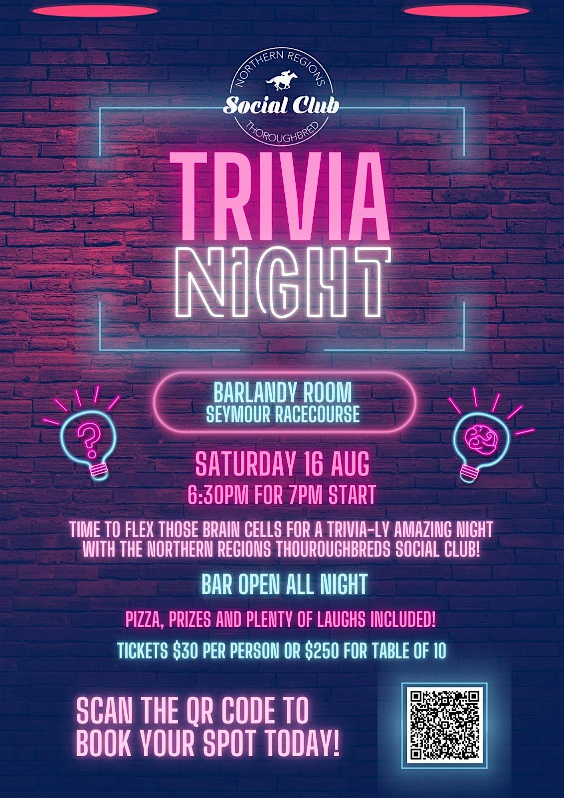 Trivia night, 16 August | Event in Seymour | AllEvents