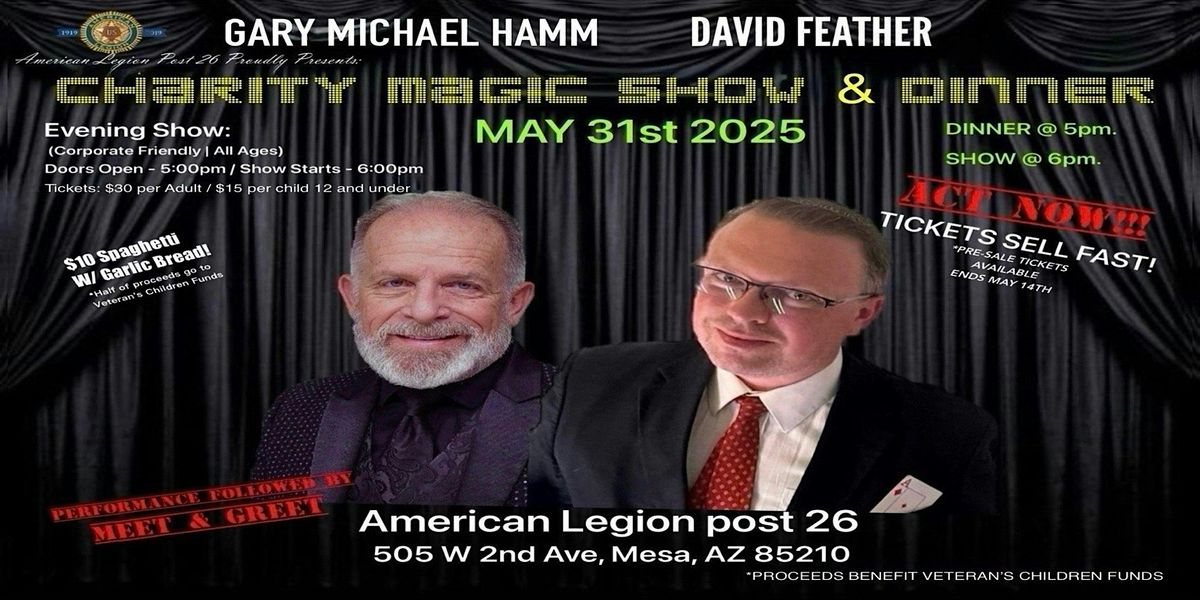 Charity Magic Show & Dinner At The American Legion Post 26, 31 May | Event in Mesa | AllEvents