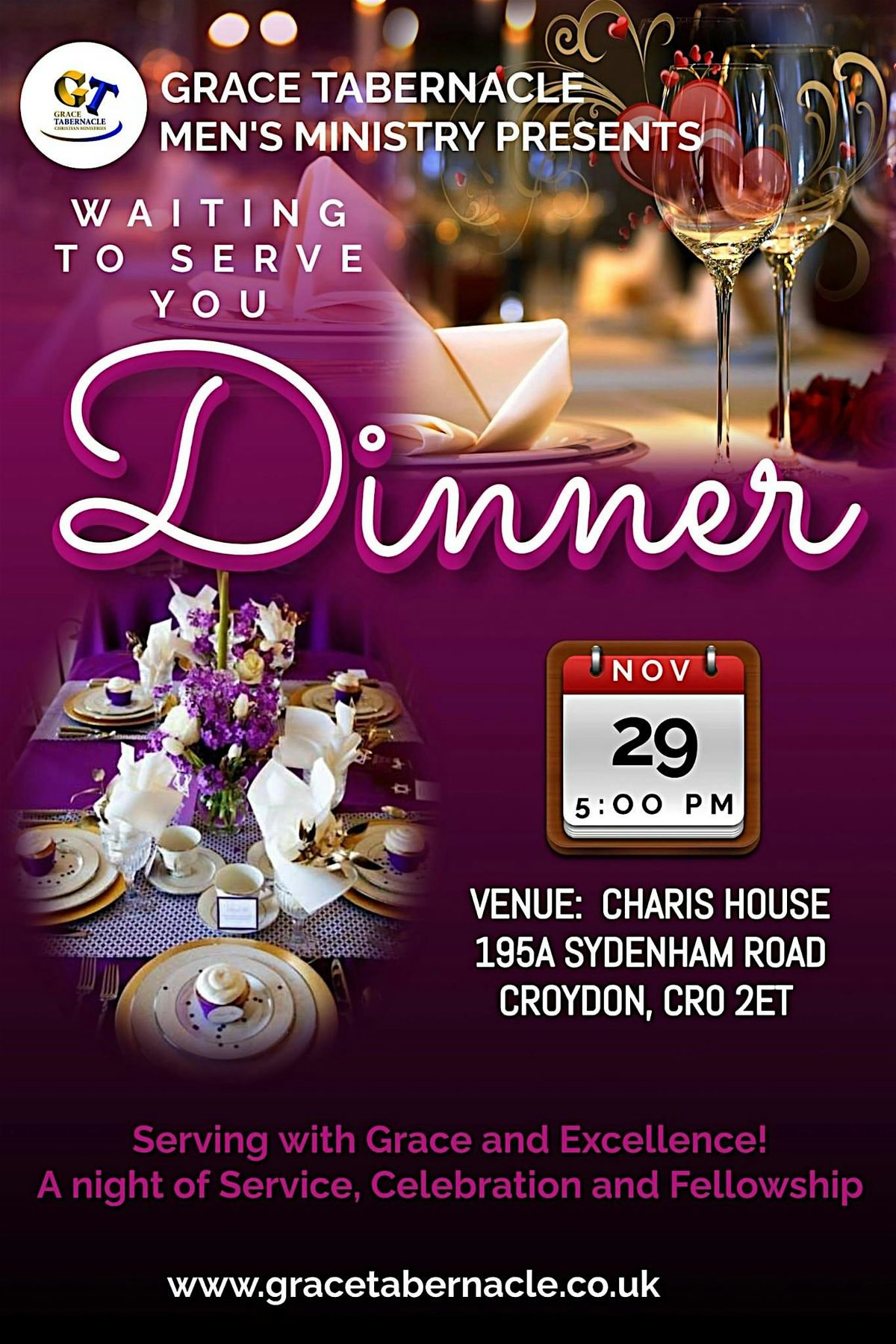 Grace Tabernacle Men's Ministry Presents - Waiting To Serve You Dinner | Event in Croydon | AllEvents