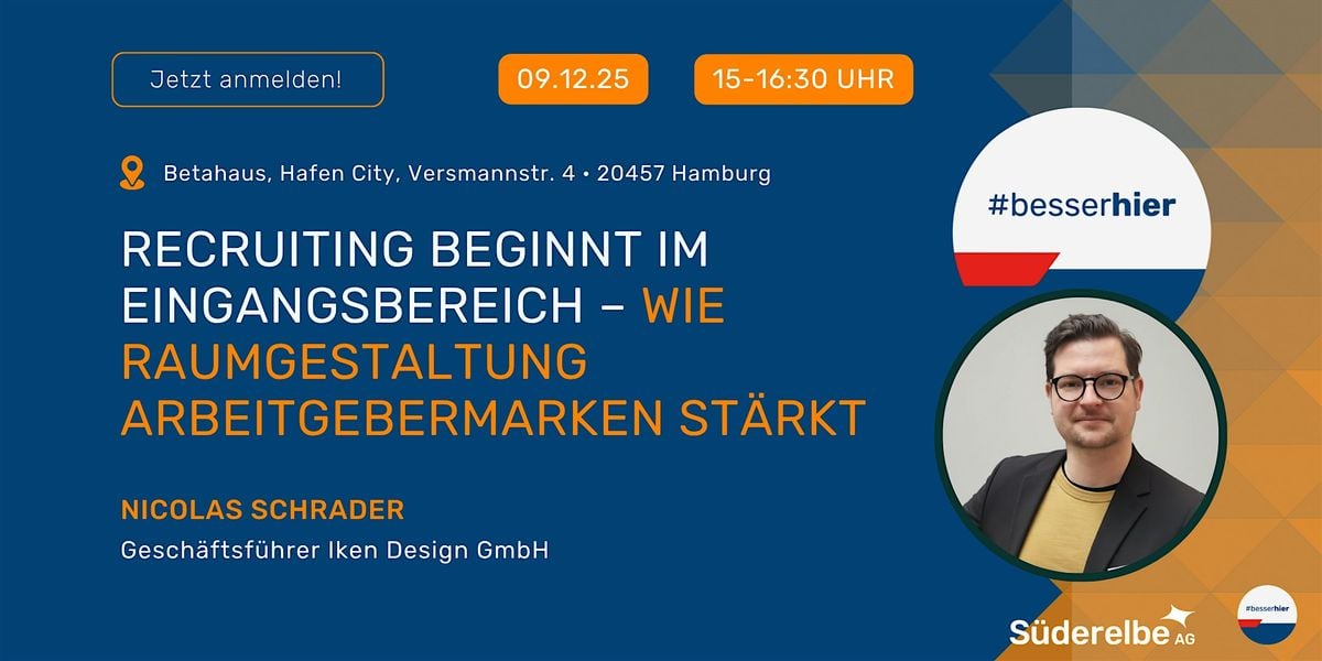 Recruiting beginnt im Eingangsbereich: Raumgestaltung und Arbeitgebermarke, 9 December | Event in Hamburg
