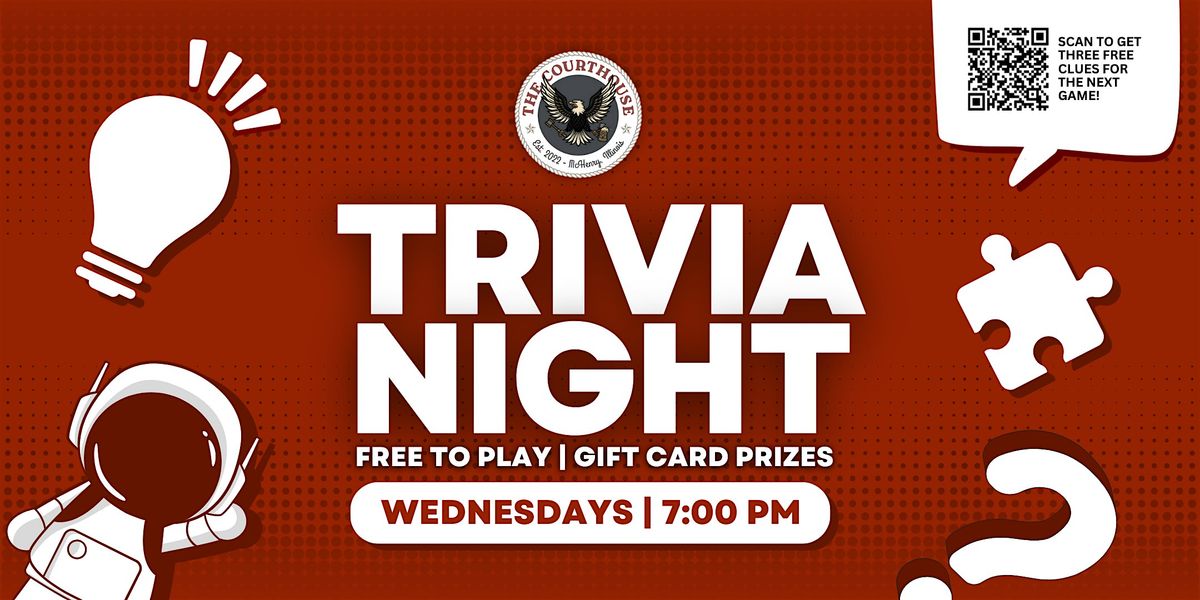 Trivia Night at The Courthouse Tavern McHenry, 1 October | Event in McHenry | AllEvents