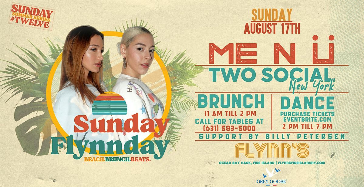Sunday Flynnday #12, BRUNCH, BEACH, BEATS, with DJ's me n ü, 17 August | Event in Ocean Bay Park | AllEvents