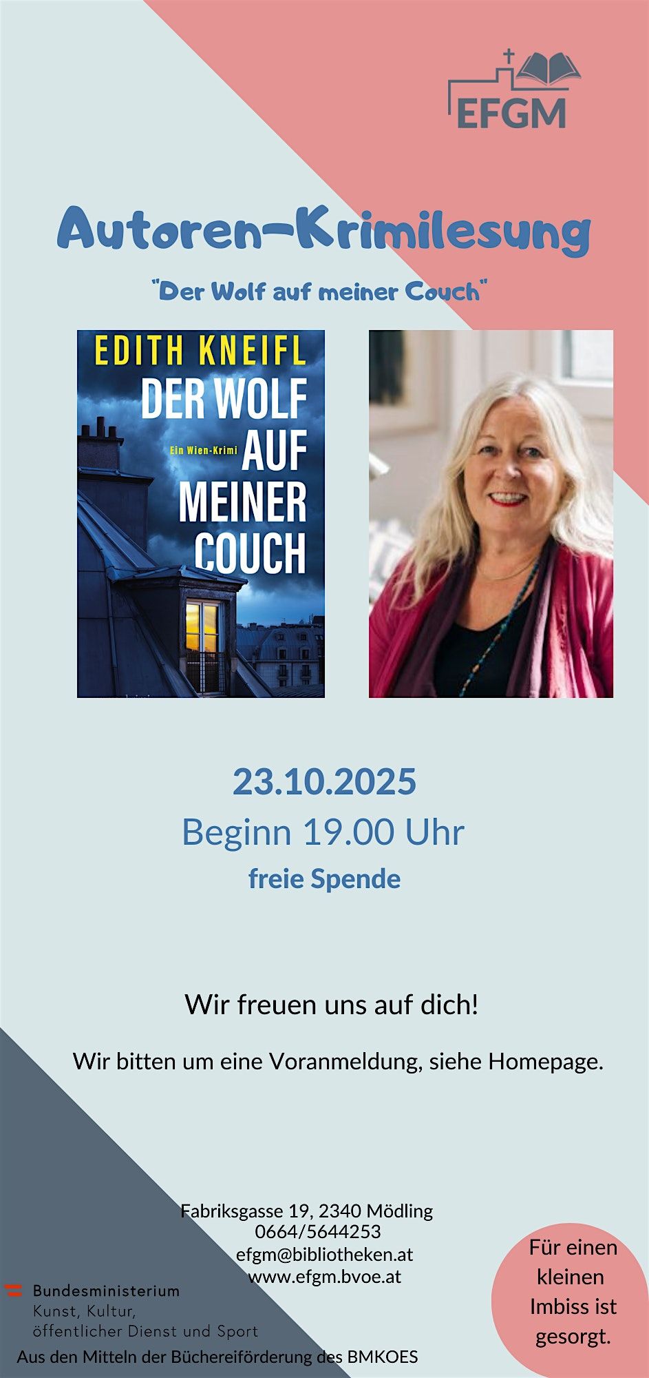 Krimilesung mit Edith Kneifl, 23 October | Event in Mödling | AllEvents