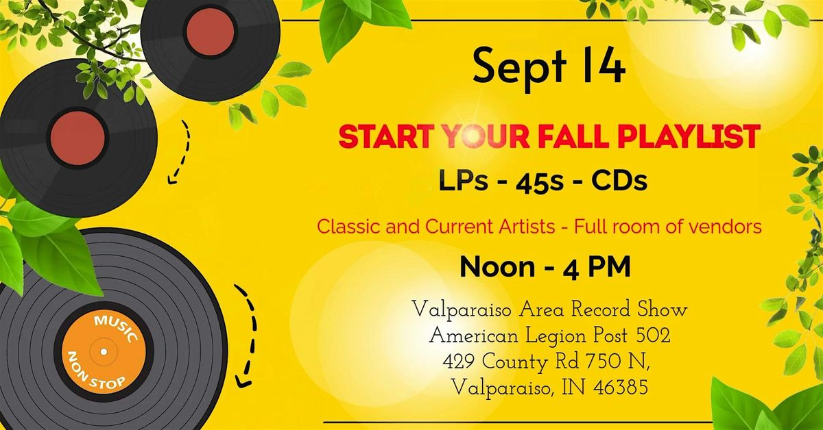 Valparaiso Area Record Show, 14 September | Event in Valparaiso | AllEvents