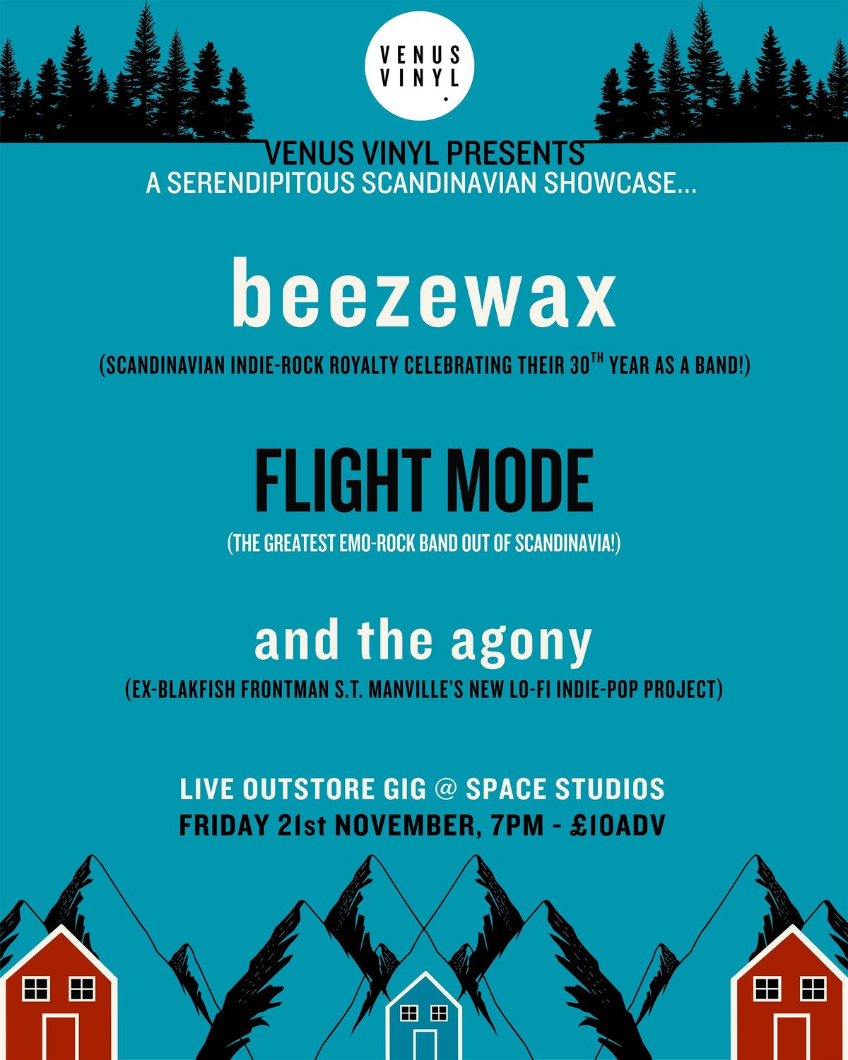 A SERENDIPITOUS SCANDINAVIAN SHOWCASE: Beezewax, Flight Mode; & the agony, 21 November | Event in Norwich