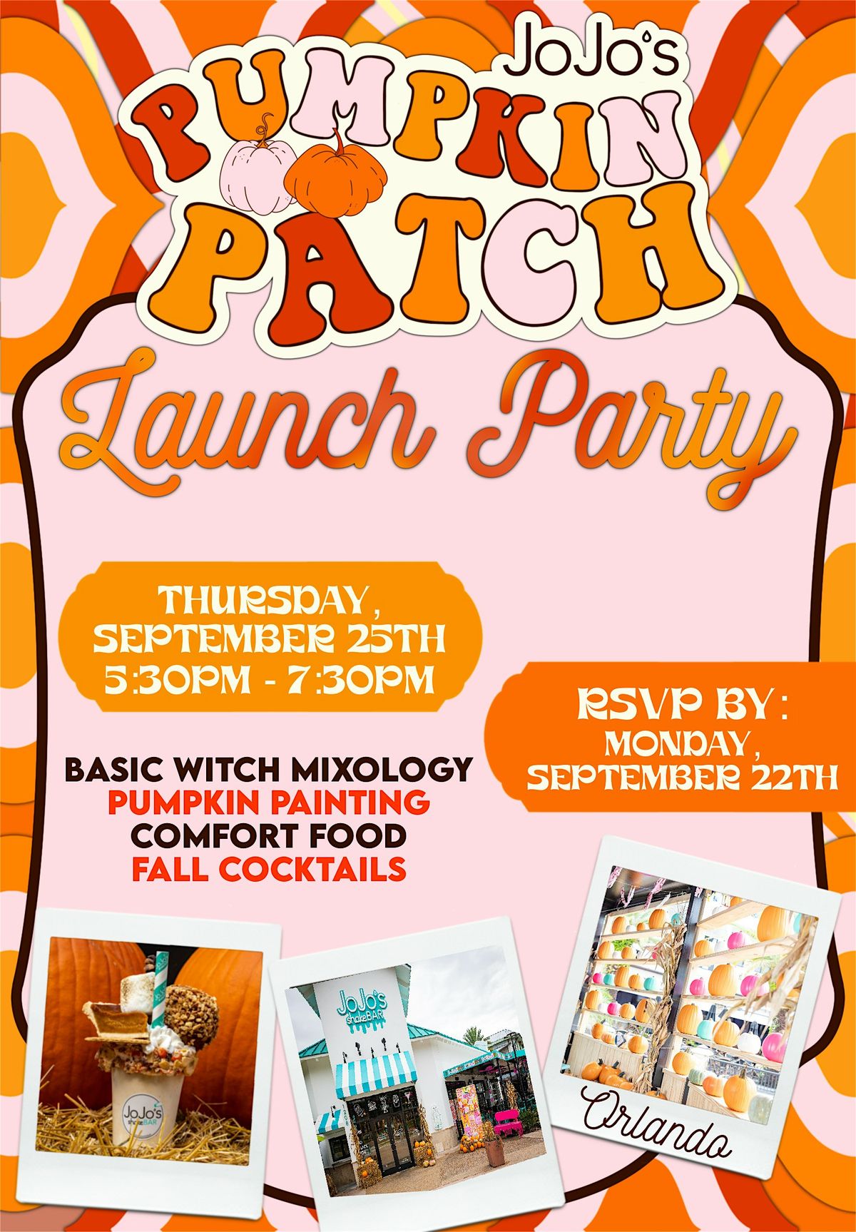 Pumpkin Patch Launch Event at JoJo's Orlando!, 25 September | Event in Orlando | AllEvents