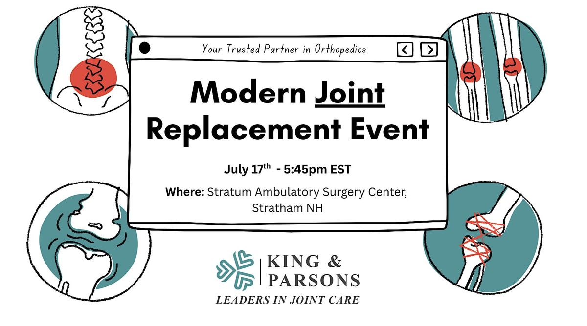 Learn About Modern Joint Replacement - In Person!, 17 July | Event in Stratham | AllEvents
