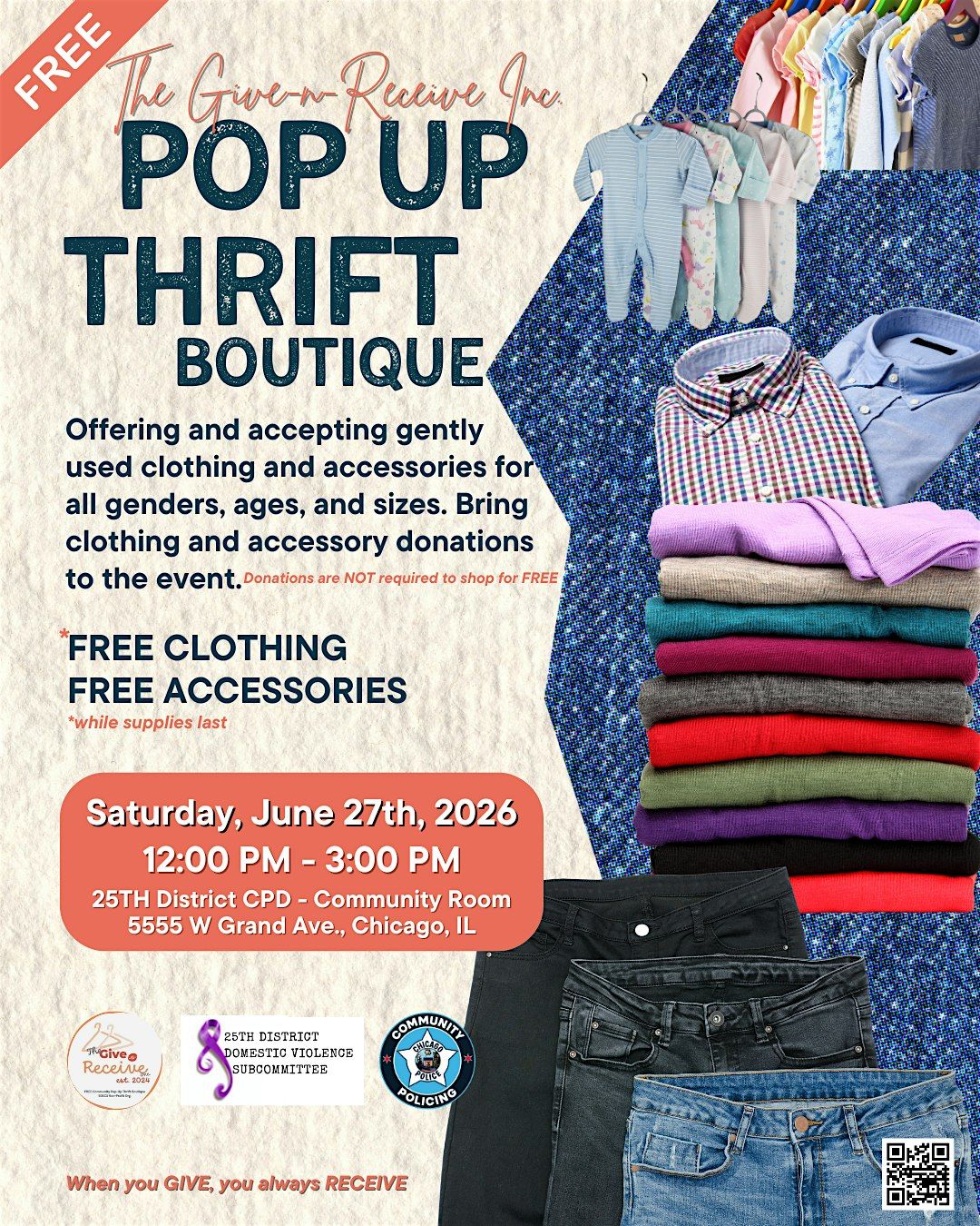 FREE Community Pop-up Thrift Boutique, 27 June | Event in Chicago | AllEvents