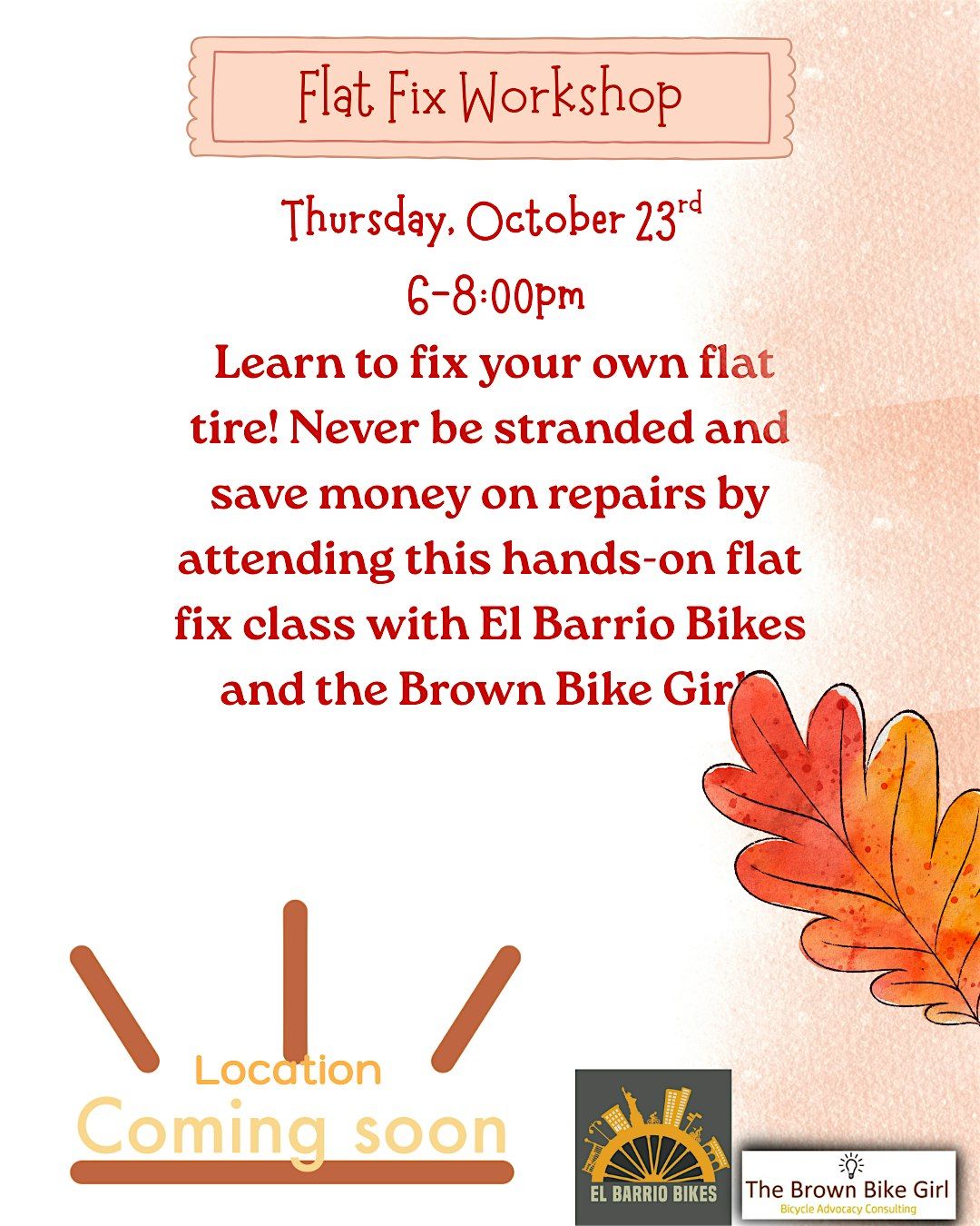 Flat Fix Workshop, 23 October | Event in New York | AllEvents