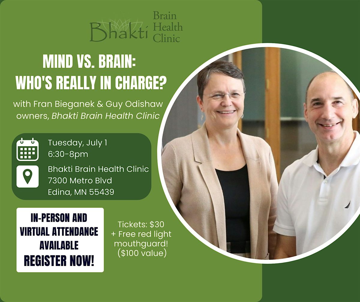 Mind vs. Brain: Who's Really in Charge?, 1 July | Event in Edina | AllEvents
