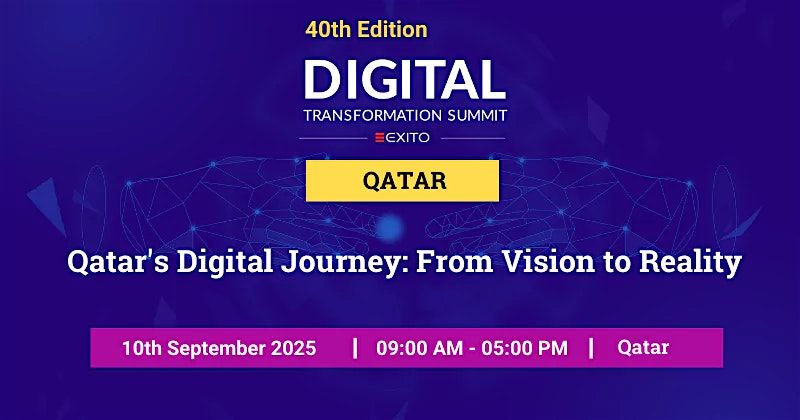 DIGITAL TRANSFORMATION SUMMIT - QATAR, 10 September | Event in Doha | AllEvents
