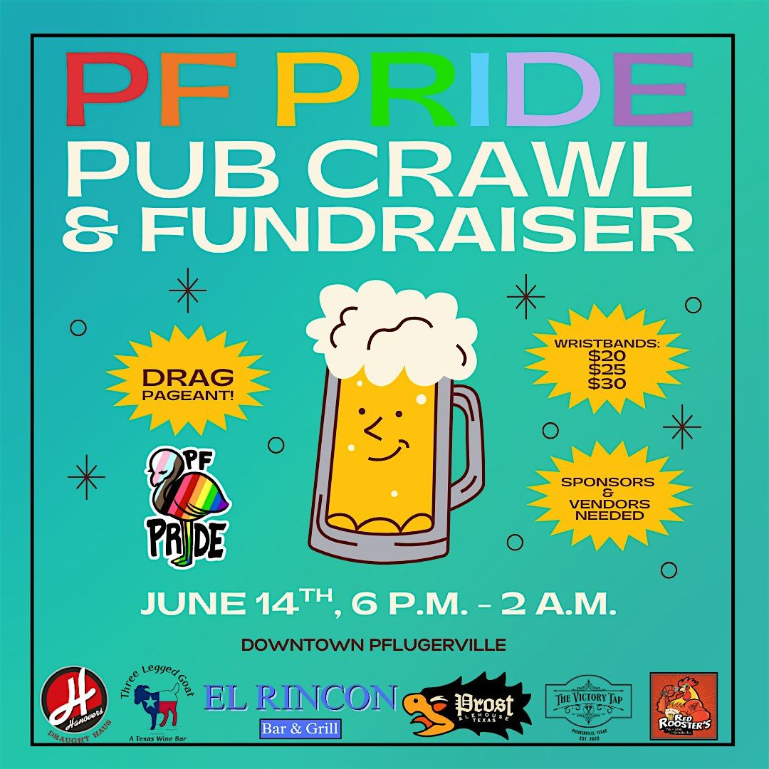 Pf Pride Pub Crawl & Fundraiser, 14 June | Event in Pflugerville | AllEvents