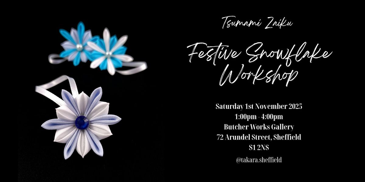 Festive Snowflake Tsumami Zaiku Workshop, 1 November | Event in Sheffield City Centre | AllEvents
