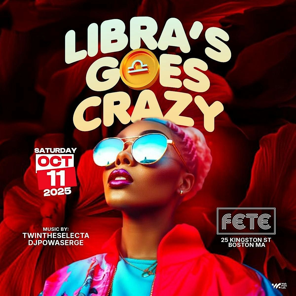 Libra’s Goes Crazy (Saturday October 11th, 2025, 11 October | Event in Boston | AllEvents
