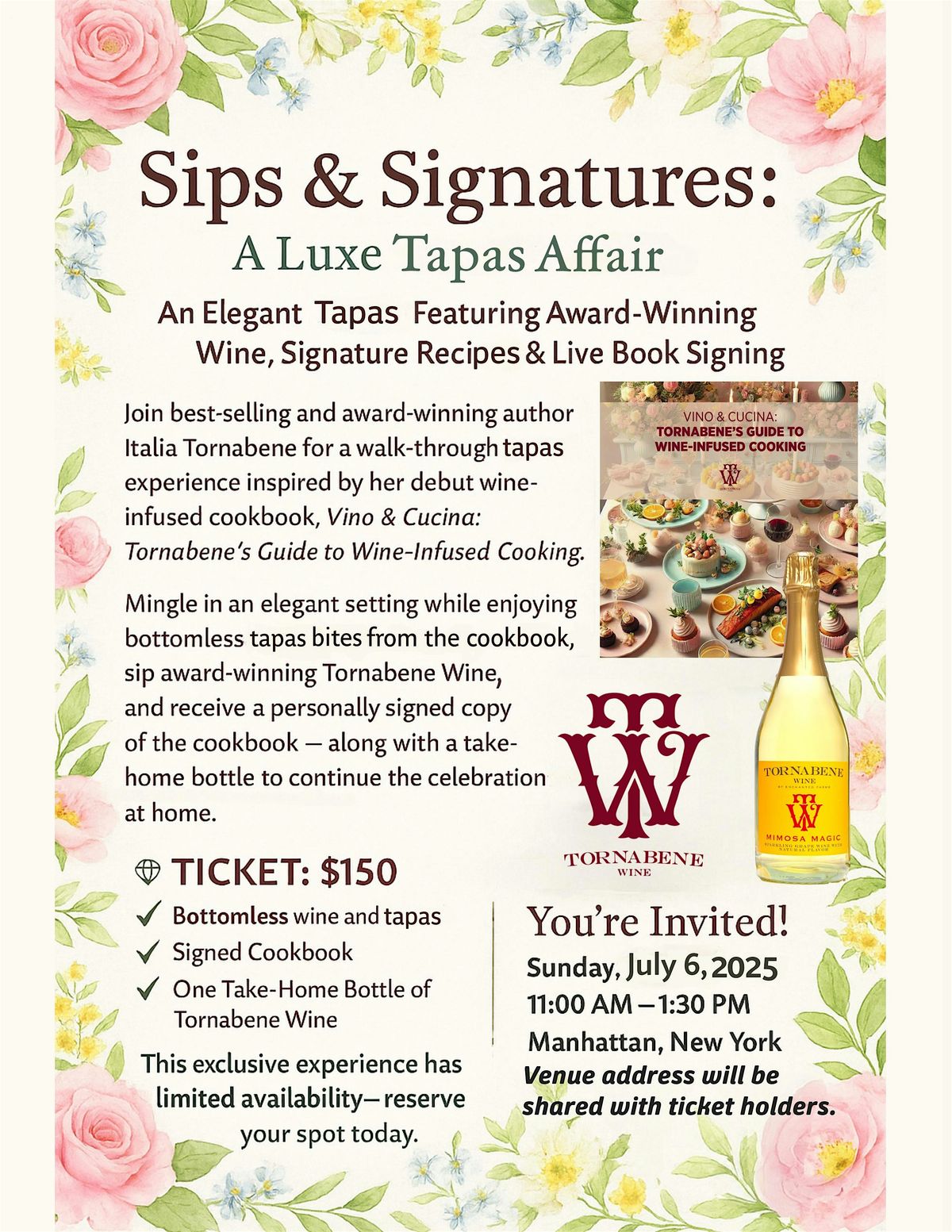 Sip & Signatures, 6 July | Event in New York | AllEvents