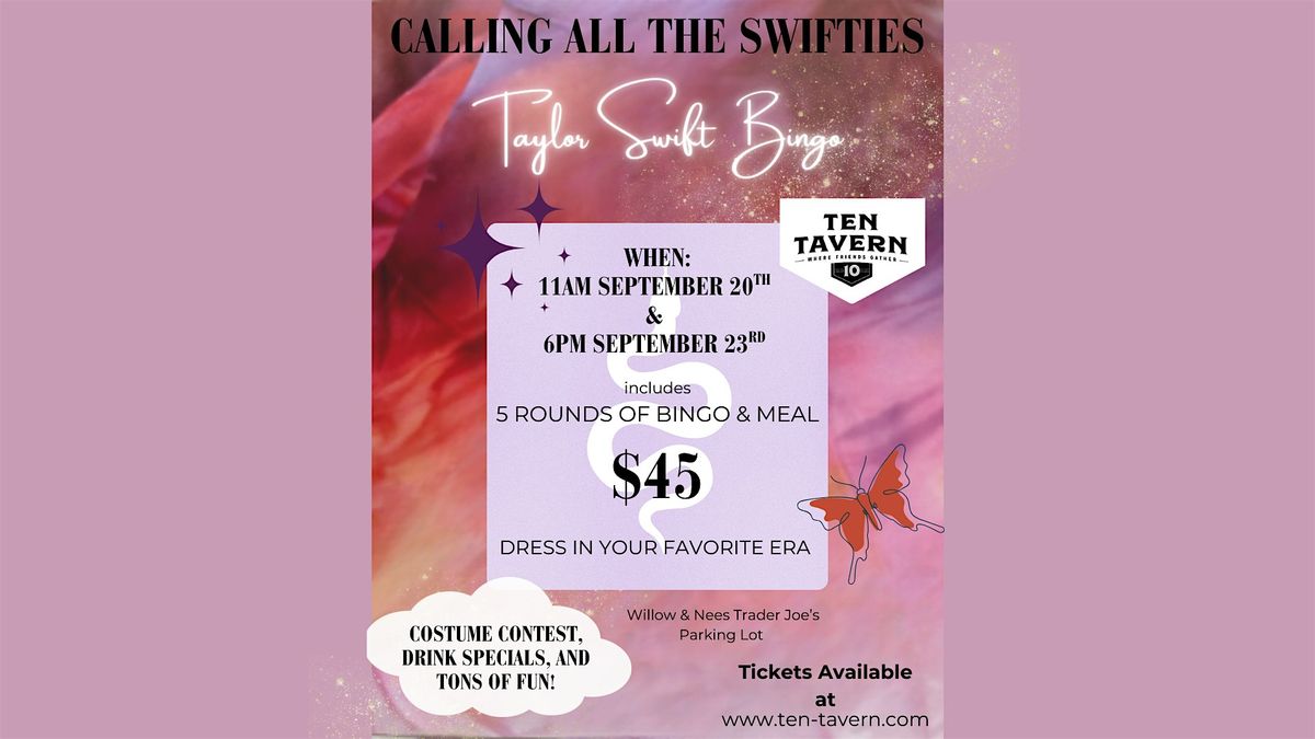 ✨ Taylor Swift Eras Bingo Dinner ✨, 23 September | Event in Clovis | AllEvents
