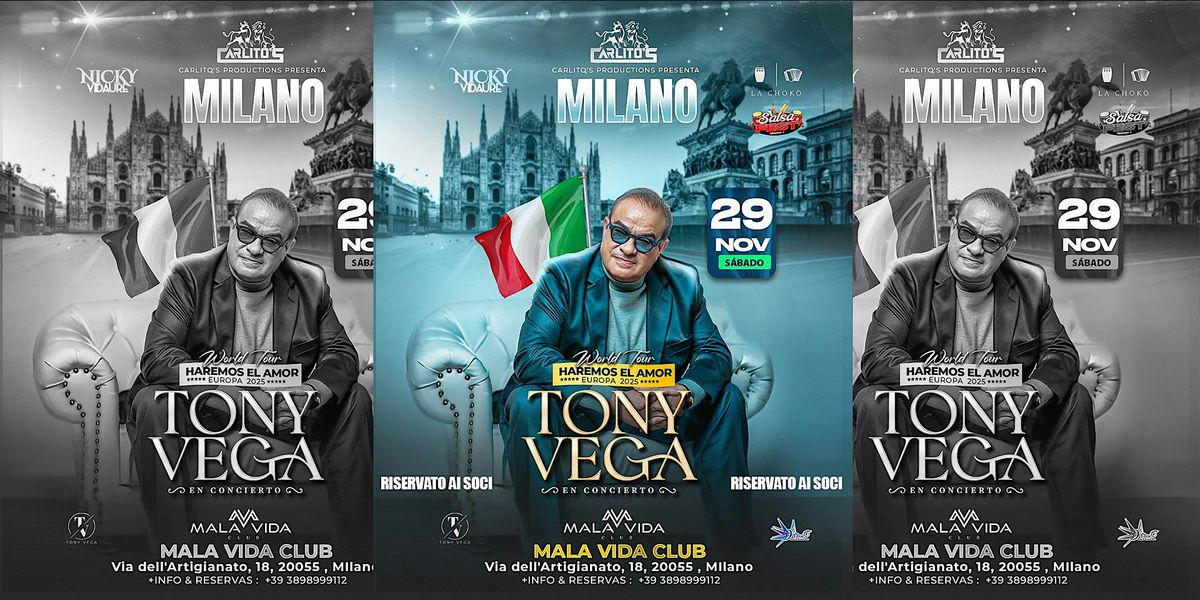 TONY VEGA DOPO 01 NOV, 29 November | Event in Vimodrone | AllEvents