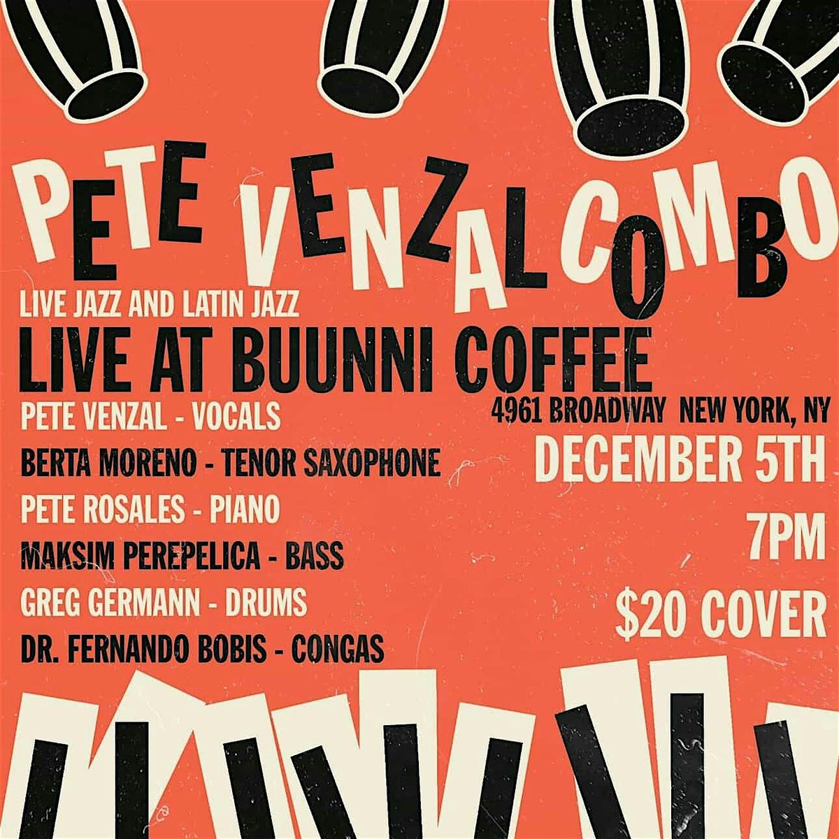 Son Complex Jazz Project live at Buunni, 5 December | Event in New York | AllEvents