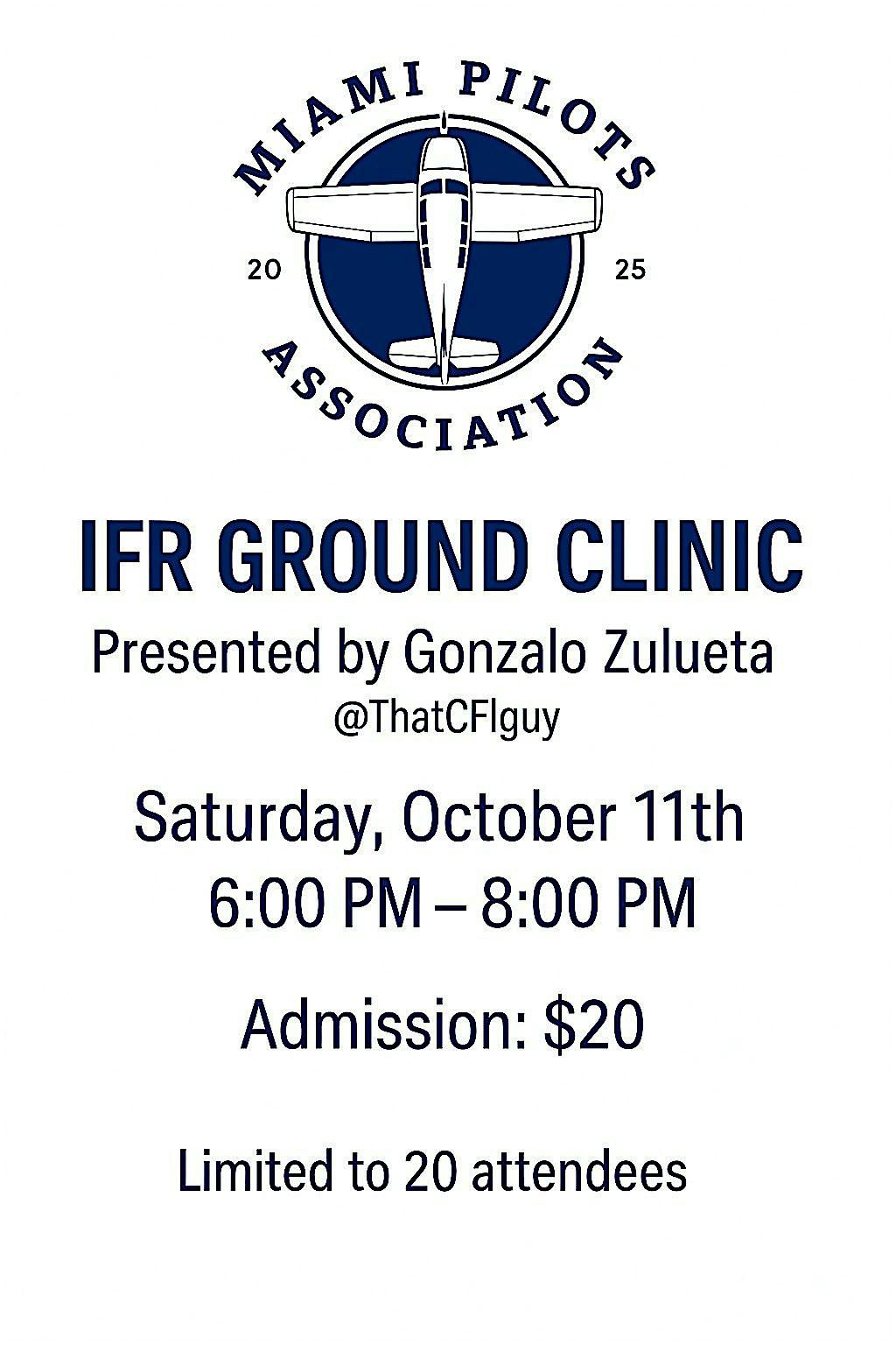 IFR Ground Clinc, 11 October | Event in Fort Lauderdale | AllEvents