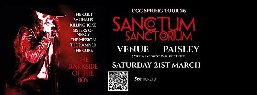 Sanctum Sanctorium - The Darkside of the 80's, 21 March | Event in Paisley | AllEvents