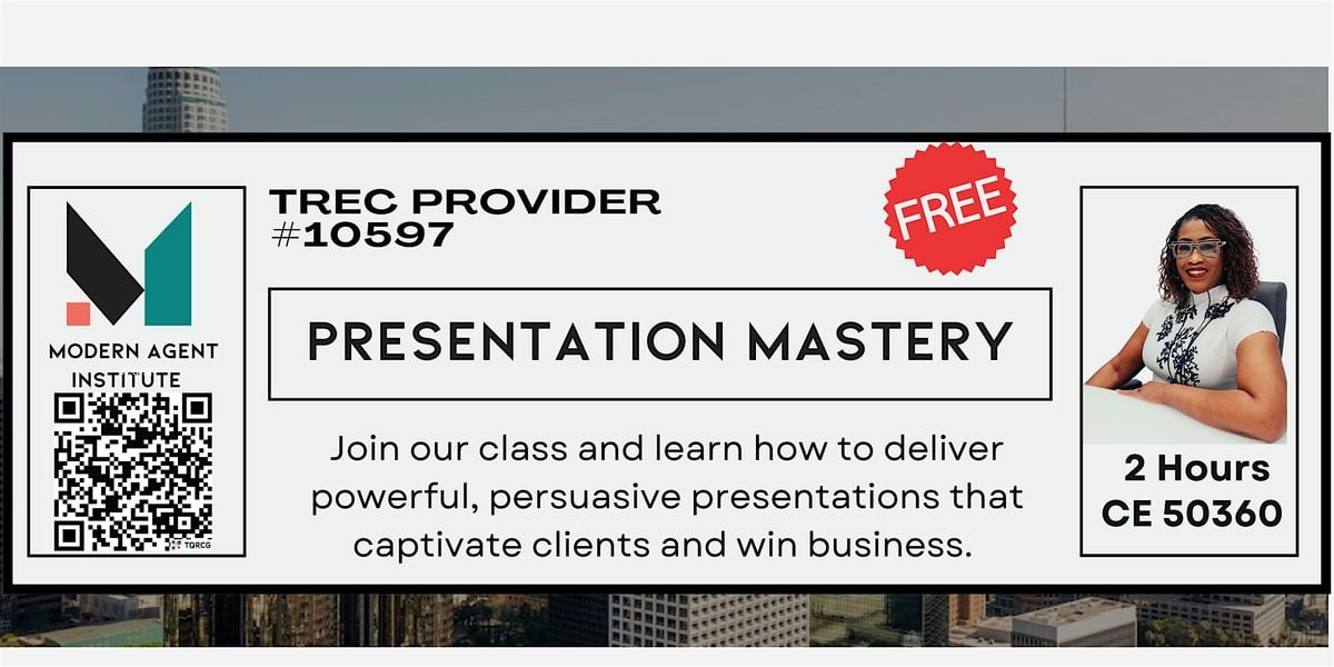 FREE EVENT  CE 50360 - Presentation Mastery, 14 August | Event in Houston | AllEvents
