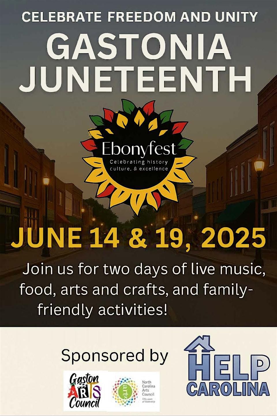 7th Annual Gastonia EbonyFest Juneteenth Festival, 14 June | Event in Gastonia | AllEvents