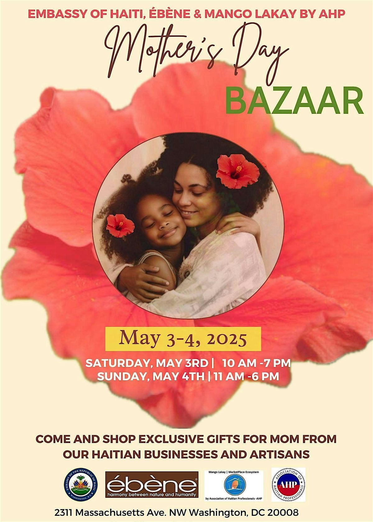 Embassy of Haiti, Ébène, & Mango Lakay by AHP, 2025 Mother's Day Bazaar | Event in Washington | AllEvents