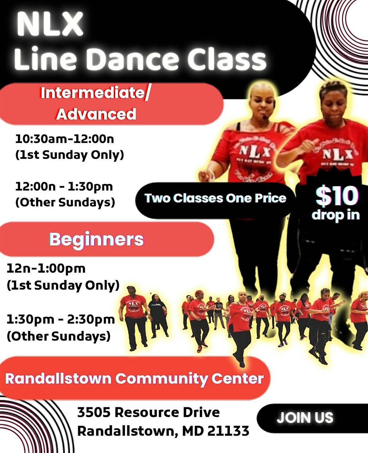 NLX LINE DANCE CLASS, 3 August | Event in Randallstown | AllEvents