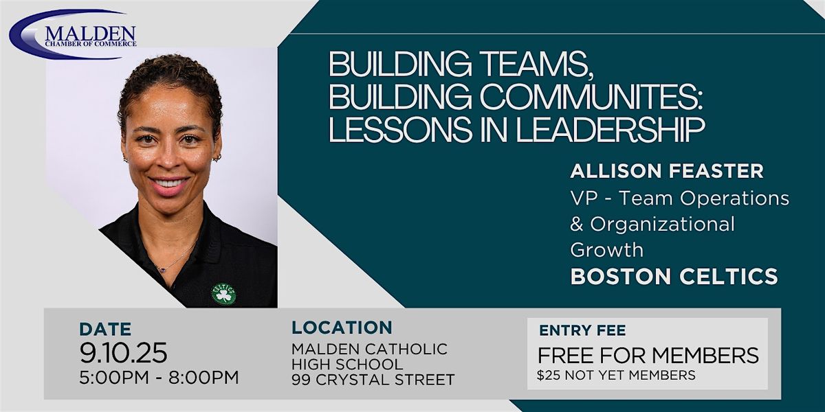 Building Teams, Building Communities:  Lessons in Leadership, 10 September | Event in Malden | AllEvents