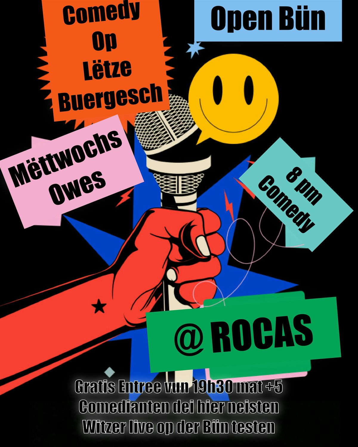 Lëtzebuergesch Comedy / Open Bün, 6 August | Event in Luxembourg | AllEvents