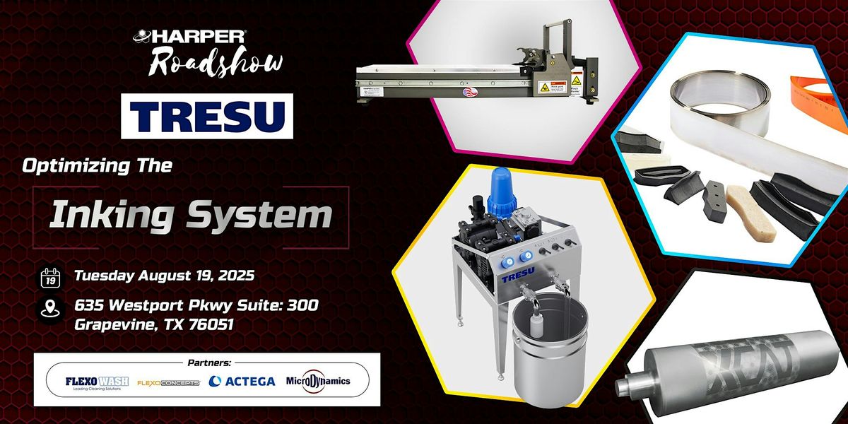 HARPER Road Show: TRESU - Optimizing The Inking System, 19 August | Event in Grapevine | AllEvents