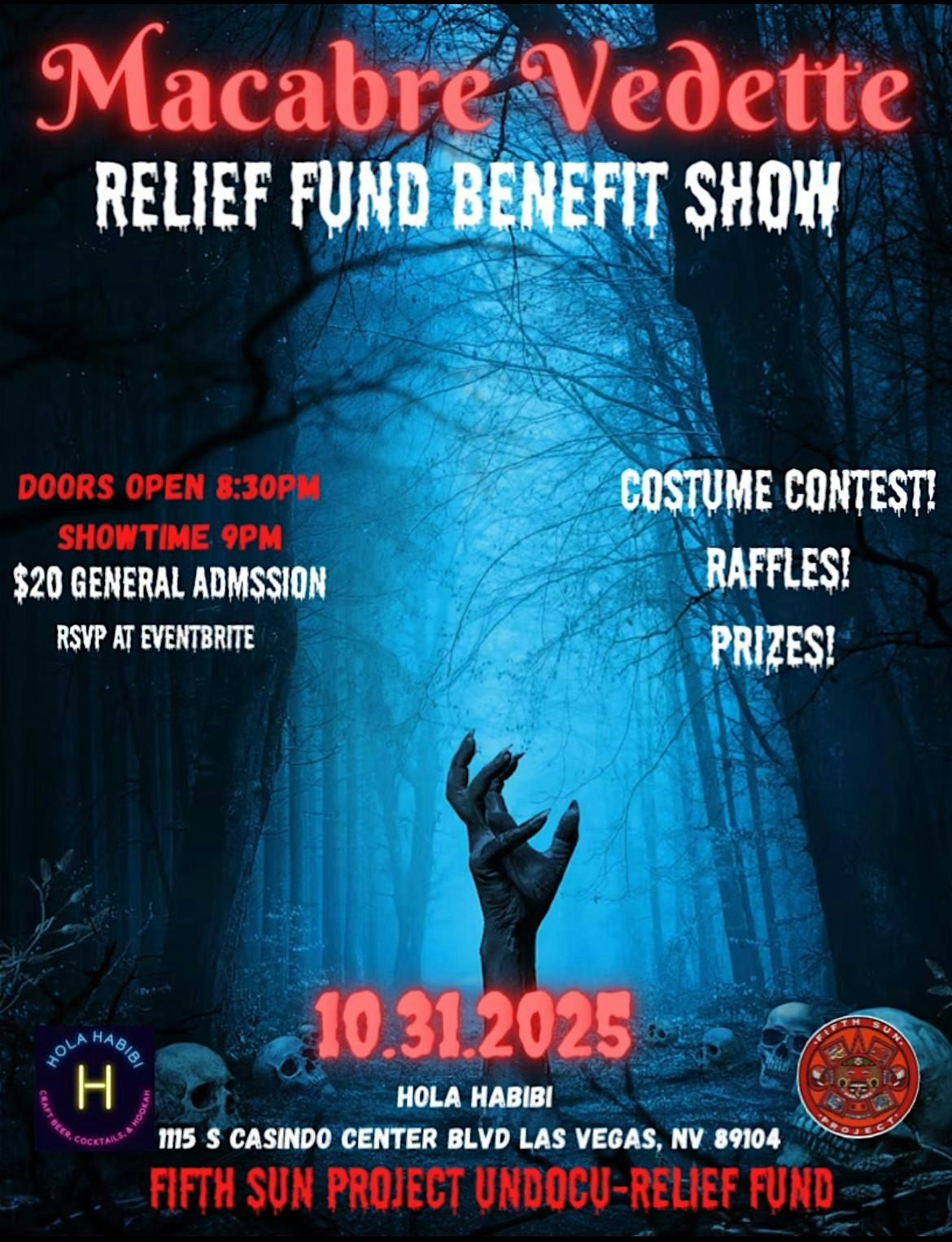 Macabre Vedette - Benefit Show, 31 October | Event in Las Vegas | AllEvents