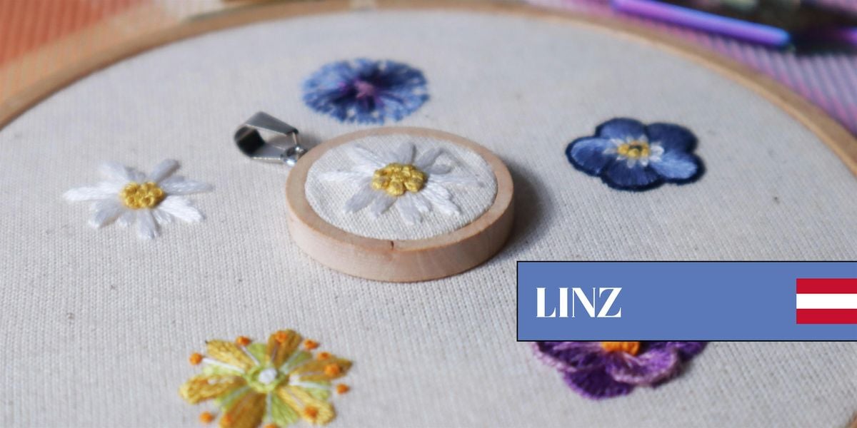 Embroider Tiny Flowers & Turn One into a Pendant in Linz, 12 October | Event in Linz | AllEvents